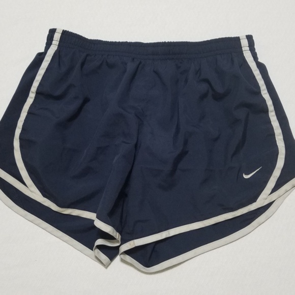 girls navy nike shorts